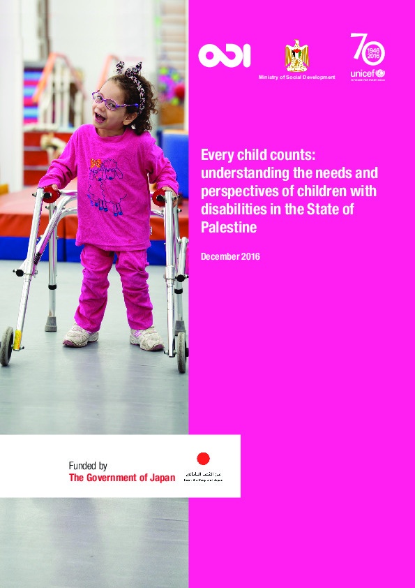  understanding the needs and perspectives of children with disabilities in the state of Palestine    