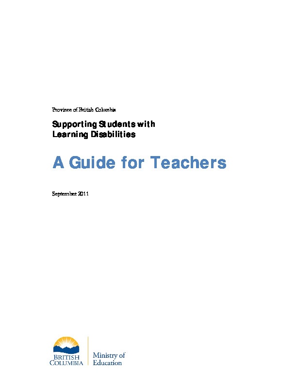 Support Students with Learning Disabilities 