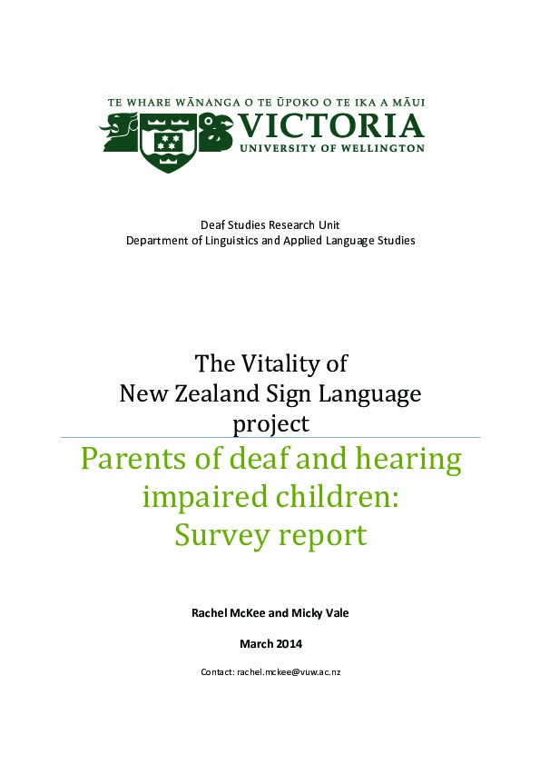 Parents of deaf and hearing impaired children  