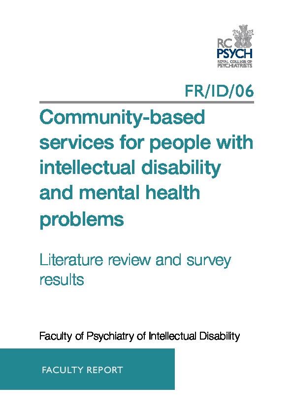 Community - based services for people with intellectual disability and mental health problems  