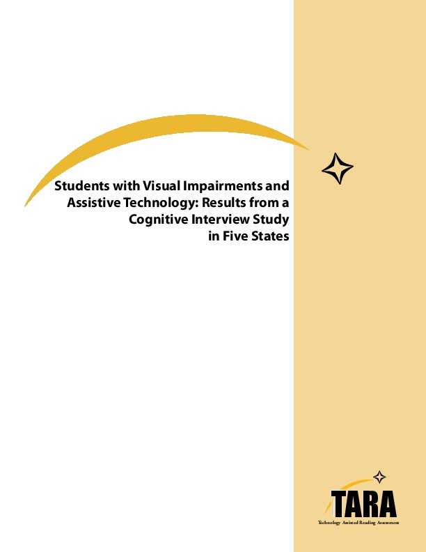 Student with Visual Impairments and Assistive Technology: Results from a cognitive interview study in five states 