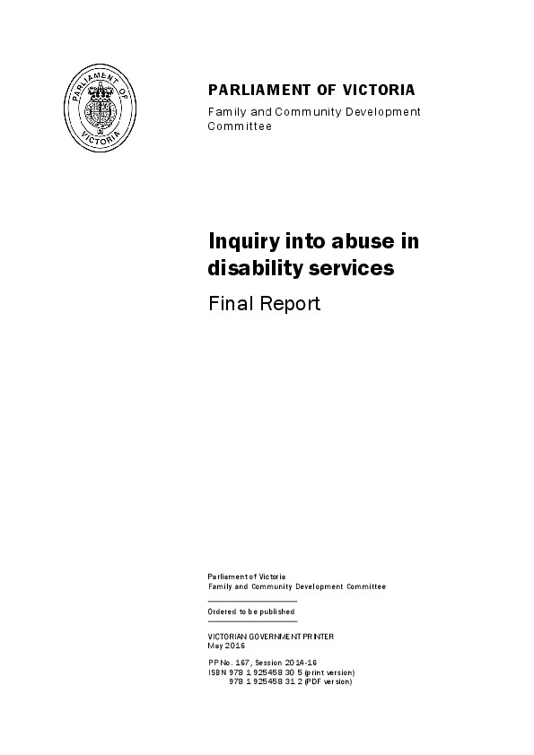 Inquiry into abuse in disability services 