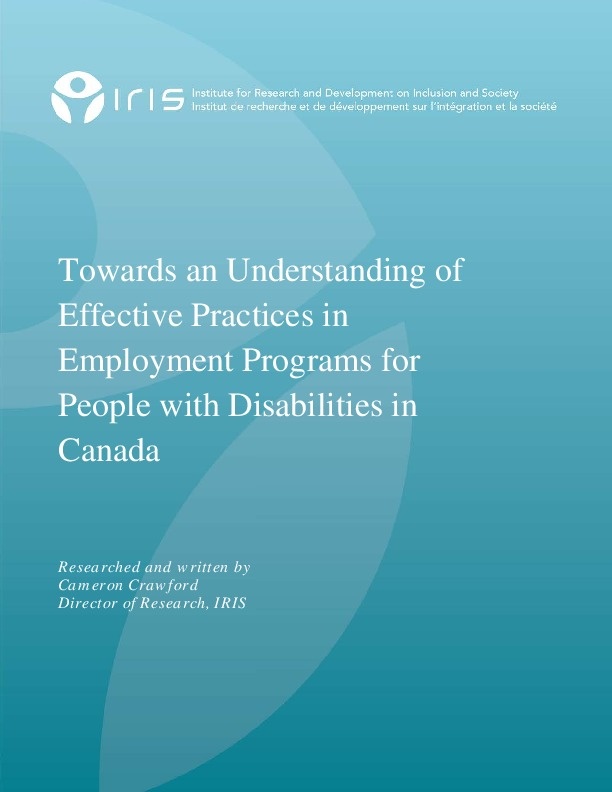 Towards understanding of effective practices in employment programs for people with disabilities in Canada 