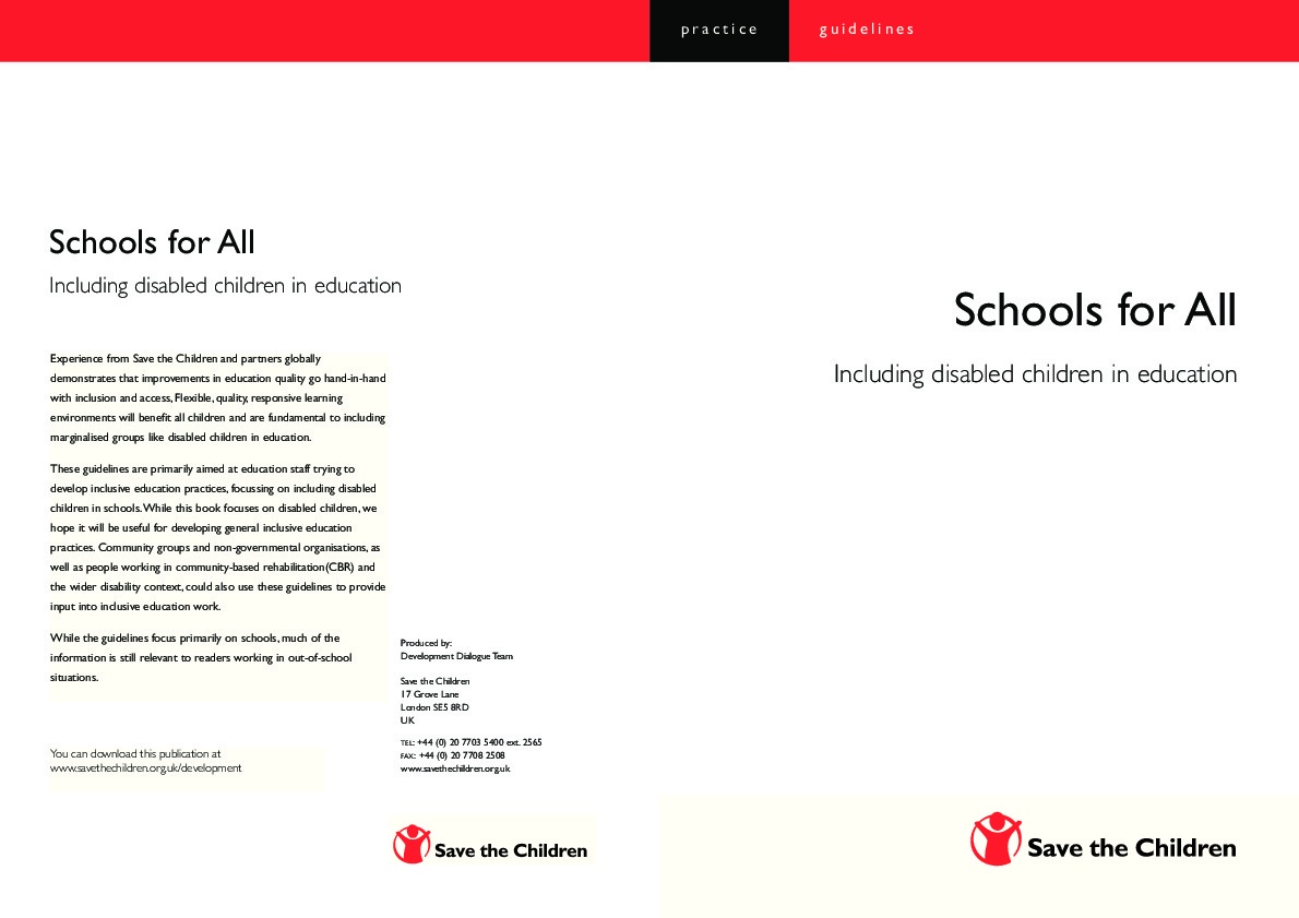 School for all - including disabled children in education 