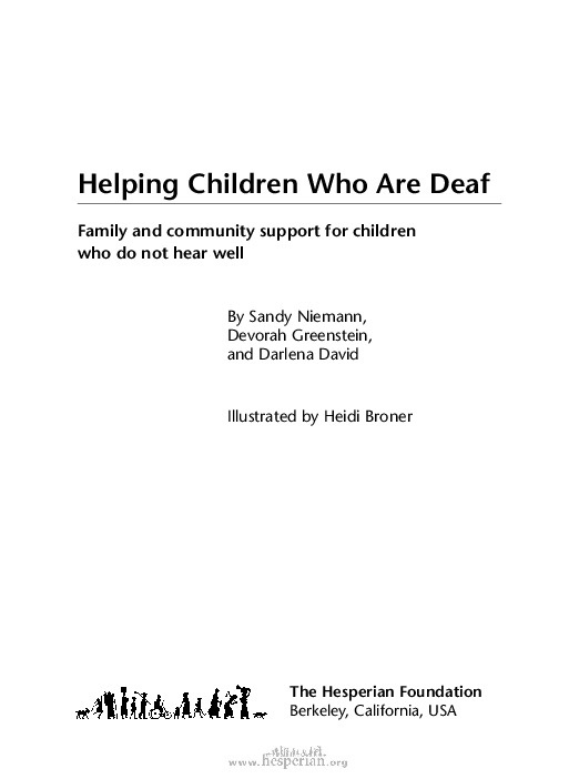 Helping Children who are Deaf