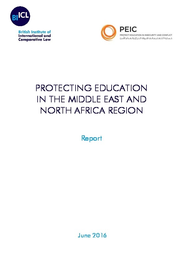 Protection Education in The Middle East and North Africa Region 