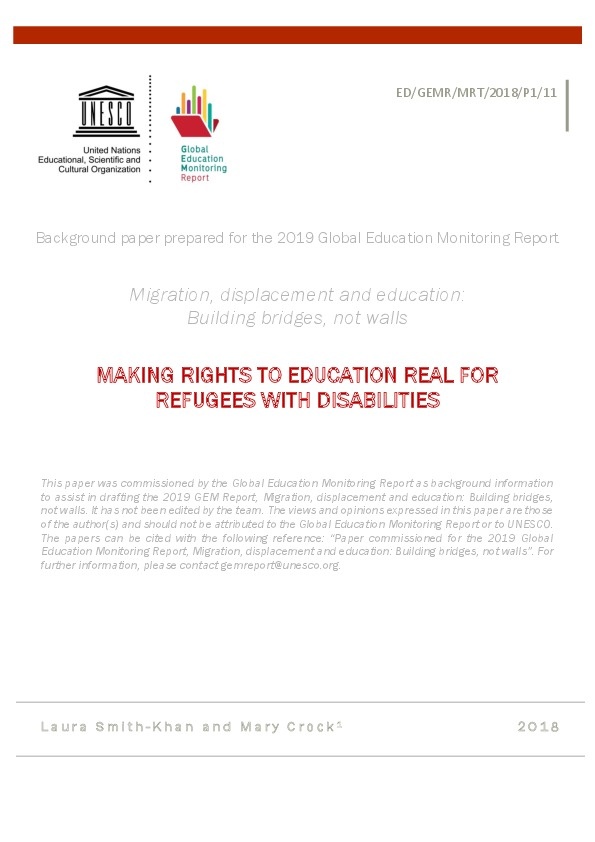 Making Rights to Education Real For Refugees with Disabilities 