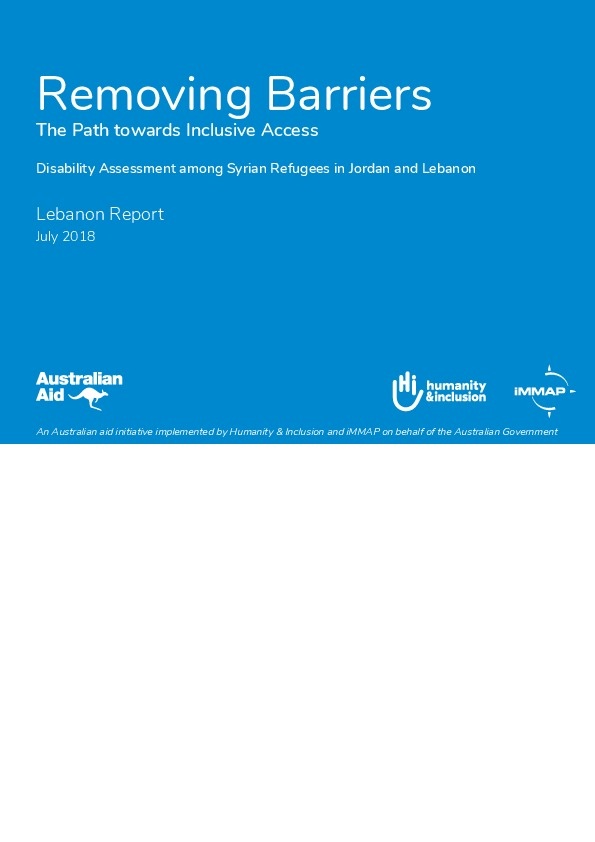 Removing Barriers - The pathway Towards Inclusive Access - Lebanon Report  
