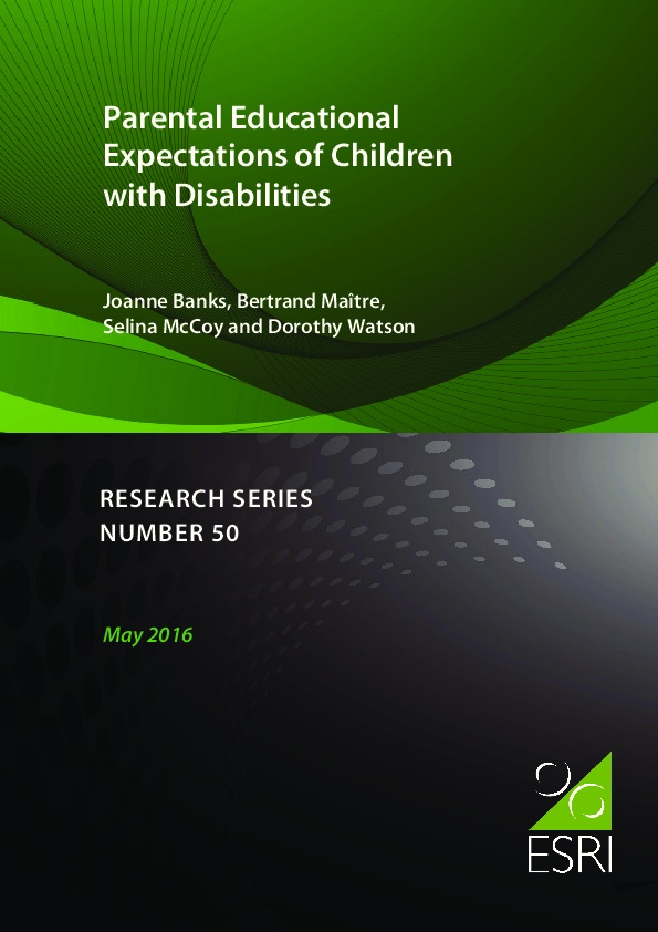 Parental Educational Expectation of Children with Disabilities 
