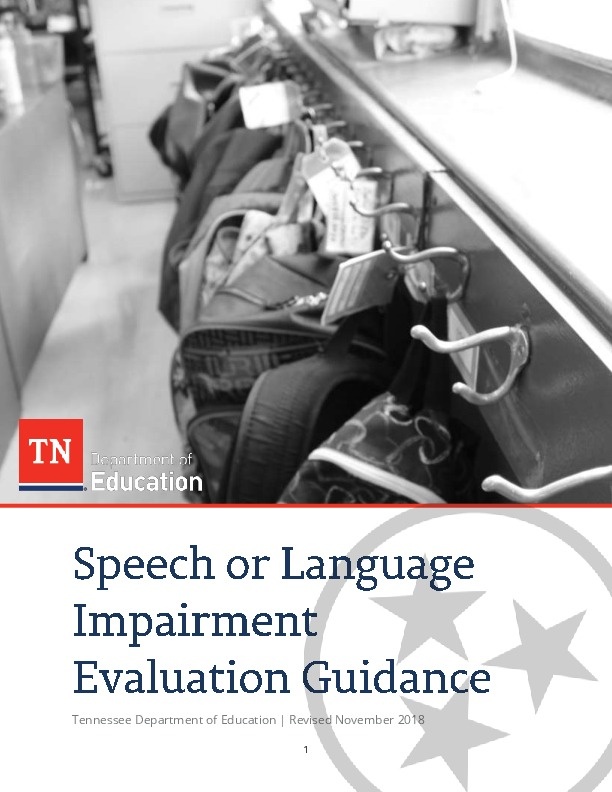 Speech or Language Impairment Evaluation Guidance 